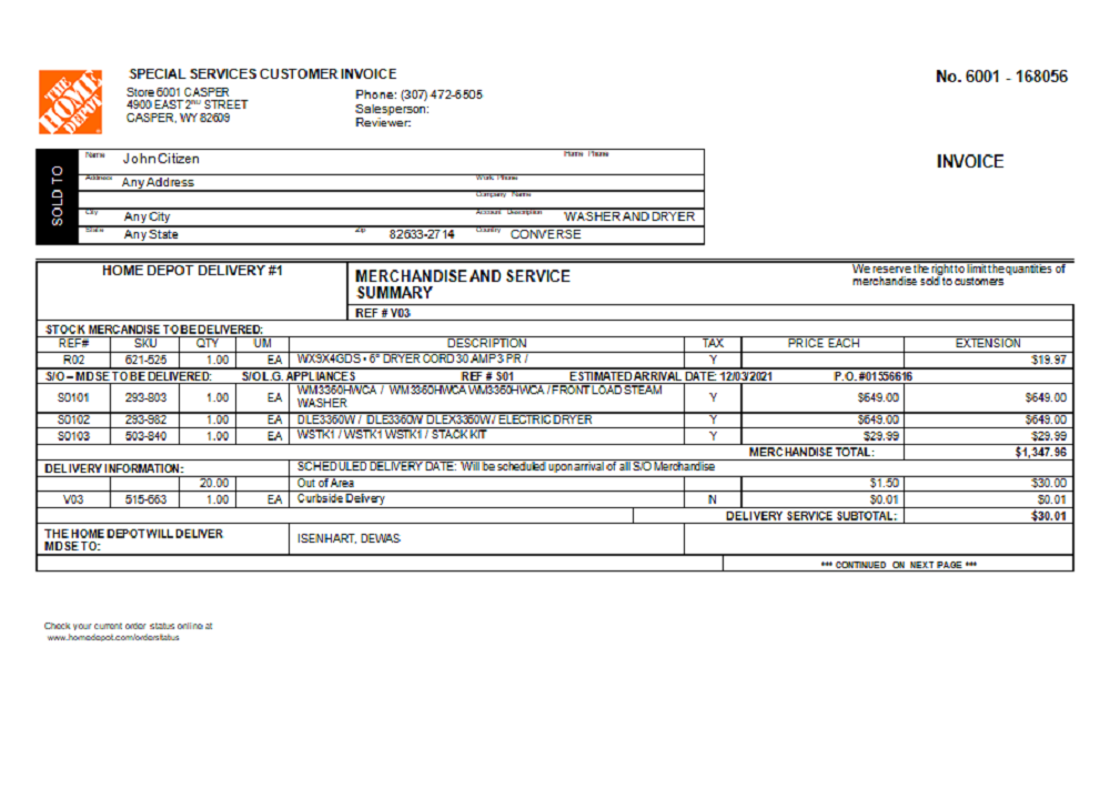 USA The Home Depot PSD template